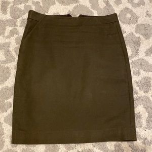 Olive green pencil skirt